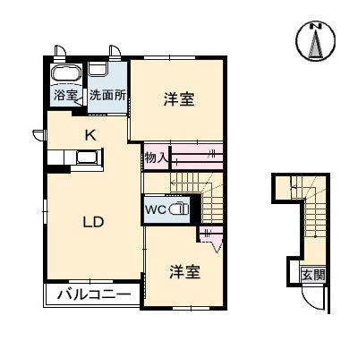 サンステージ恩田（201） 間取り図画像