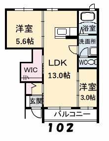 シャーメゾン桜川（102） 間取り図画像