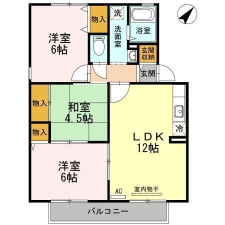 マノワールアセヴェ　B棟（B201） 間取り図画像