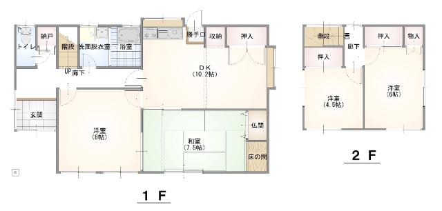 宇部市大小路１丁目貸家 間取り図画像