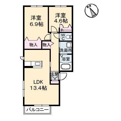 シャーメゾンコリーヌ（202） 間取り図画像