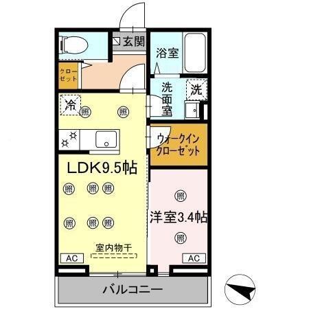 カーサBOSCO（202） 間取り図画像