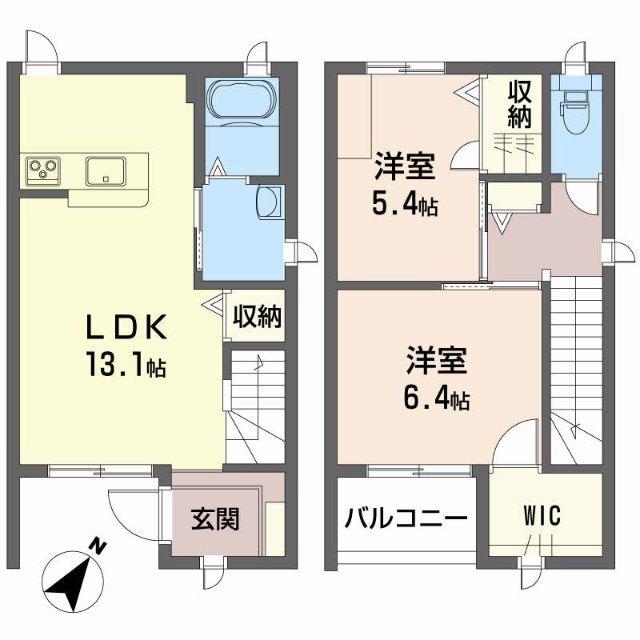 2LDK　メゾネット
