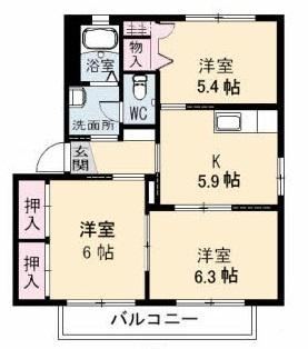 シャーメゾン　カメリアＢ棟（B101） 間取り図画像