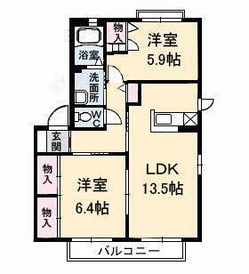 シャーメゾンふじ　Ⅱ棟（101） 間取り図画像
