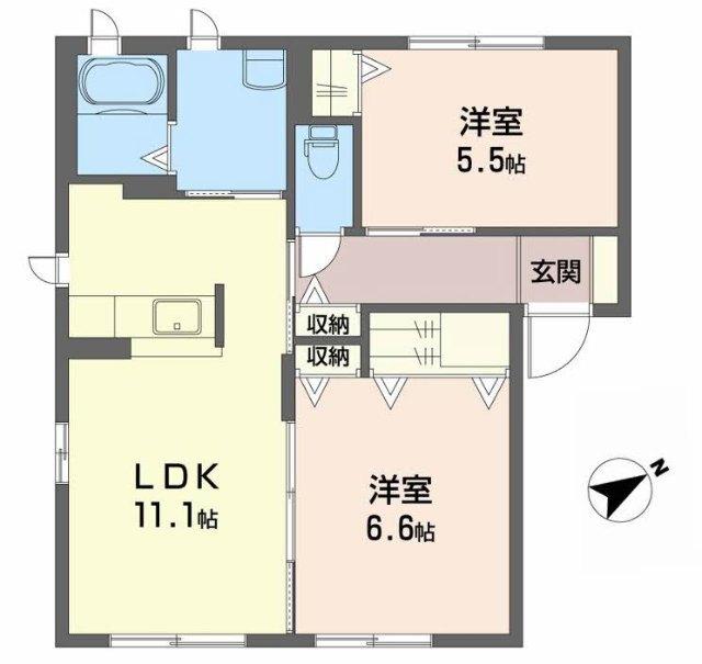 シャーメゾン丸尾Ａ棟（201） 間取り図画像