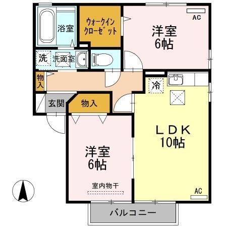 パーク･アベニュー　A棟（A102） 間取り図画像