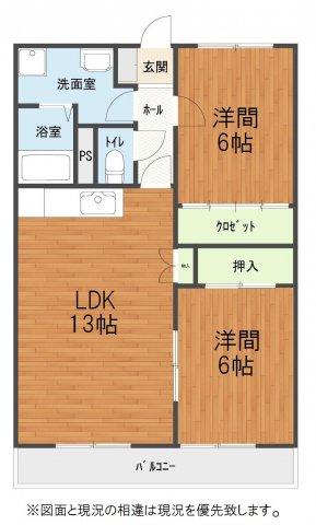ニューリバティ藤田（102） 間取り図画像