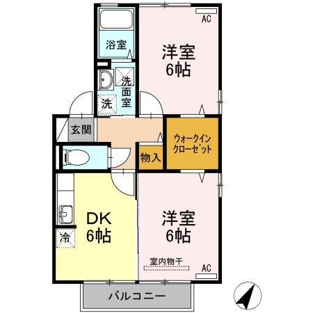 グランモアはら（201） 間取り図画像