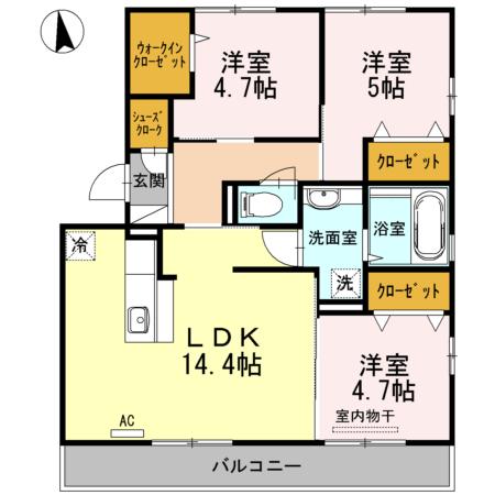 黒石ヒルズ（301） 間取り図画像