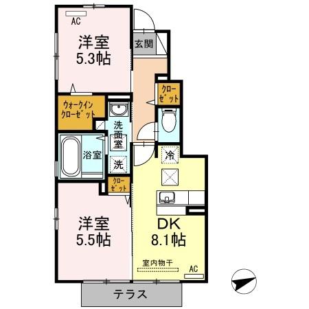 サンセール　セゾン（106） 間取り図画像