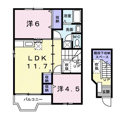 サニーグリーンＢ（201） 間取り図画像