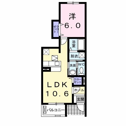 グランデ　フィオーレⅠ（103） 間取り図画像