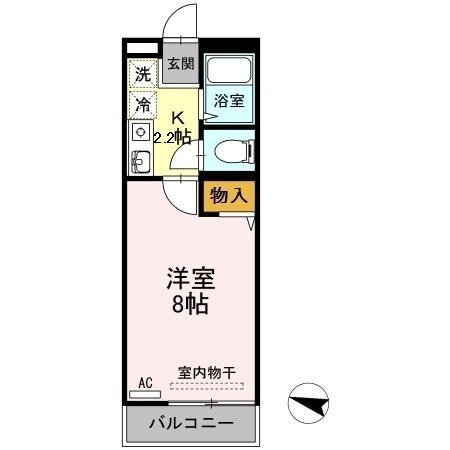 バウハウス弐番館（201） 間取り図画像