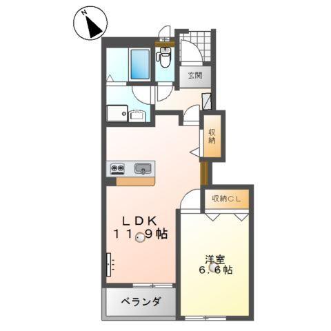 ハイツ江昭　Ｂ棟 間取り図画像