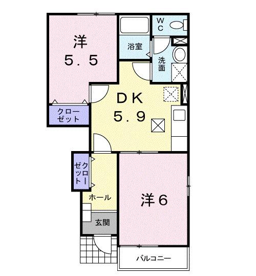 グリーン　ゲイブルズ　Ⅲ番館（103） 間取り図画像