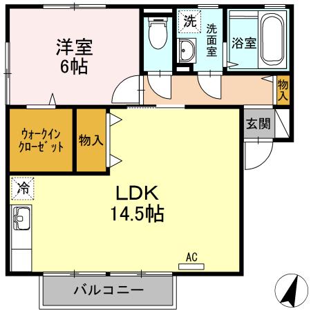 リビングタウン常盤公園　A棟（A201） 間取り図画像