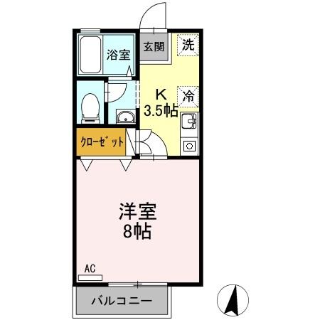セジュール西琴芝（103） 間取り図画像