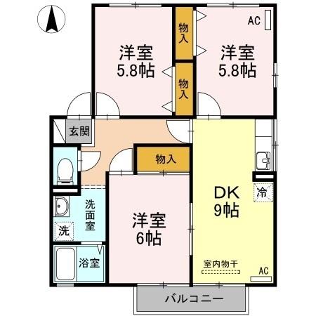 アーバンライフ塩屋台　B棟（B101） 間取り図画像