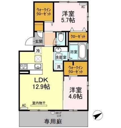 恩田ヒルズ（101） 間取り図画像