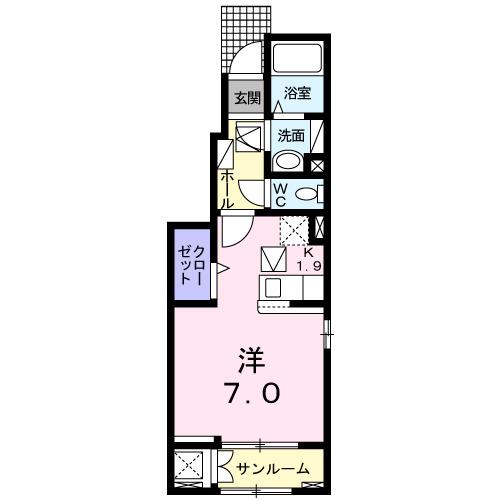 グランドソレイユＣ（101） 間取り図画像