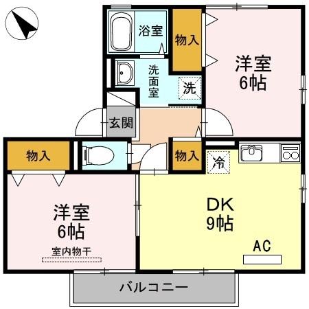 インペリアル神原　A棟（A201） 間取り図画像