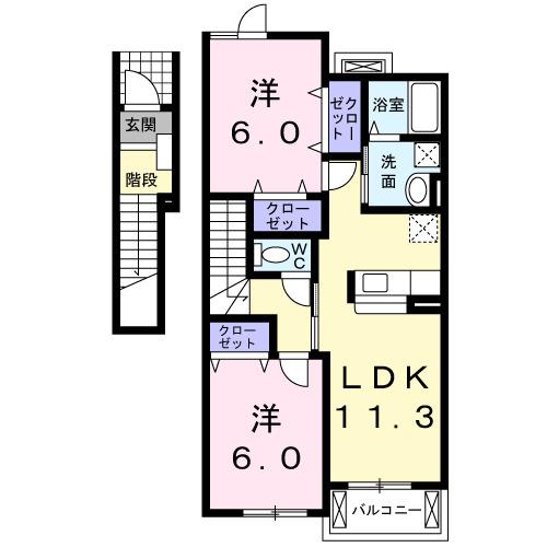 ルミエール　ロジュマンＡ（202） 間取り図画像