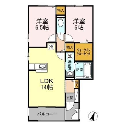 セジュール　B棟（B201） 間取り図画像