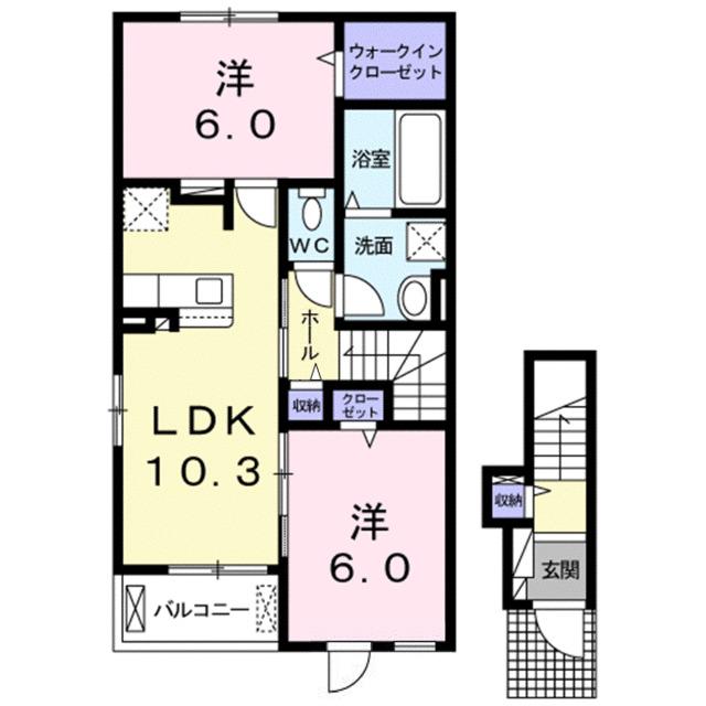 ピノ・ドルチェⅡ（201） 間取り図画像