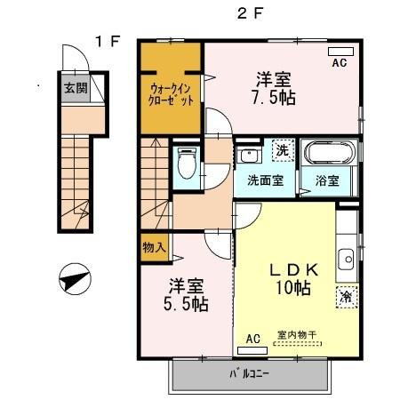 ウインドフィル（201） 間取り図画像