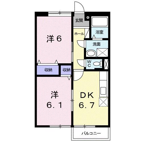 レジデンスＣＡＬＭ−Ａ（202） 間取り図画像