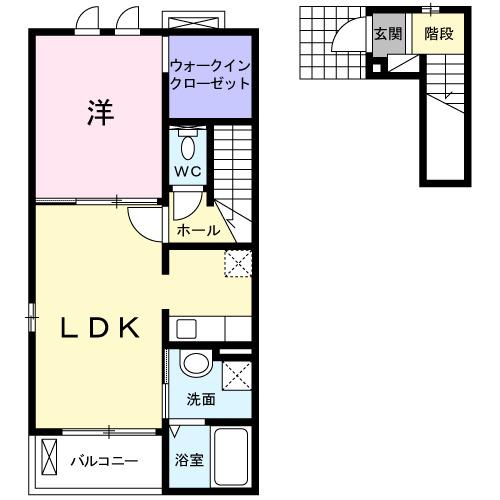 プレザント　ガーデン　Ｋ（204） 間取り図画像