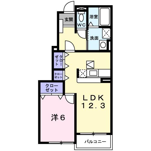 アッソレート・ポストⅠ（105） 間取り図画像