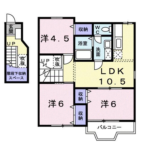 サニーハイツ（201） 間取り図画像