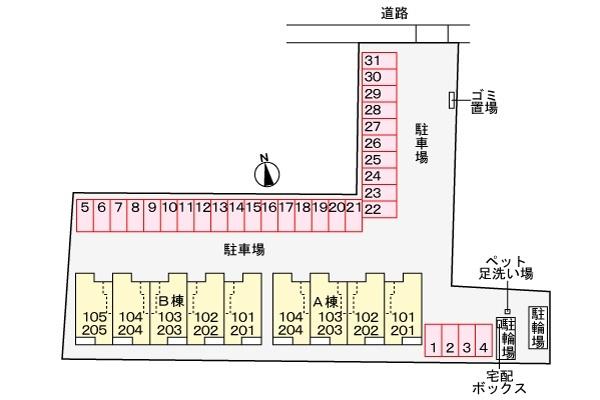 リスタリア西平原Ａ（103） 駐車場