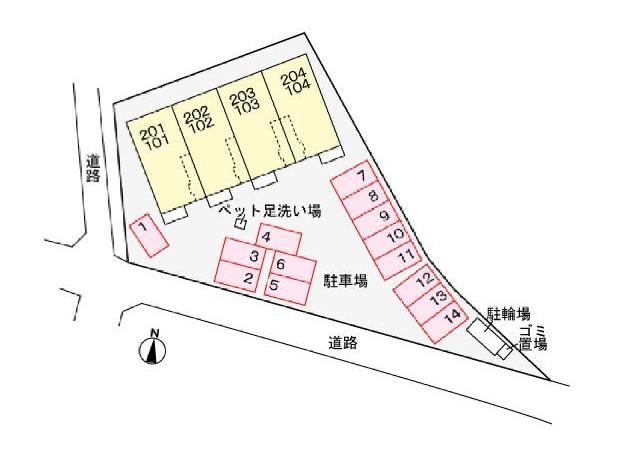 コンフォートスクエア（102） 駐車場