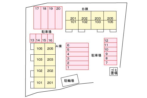 ブリーズ　スクエア　Ａ（205） 駐車場