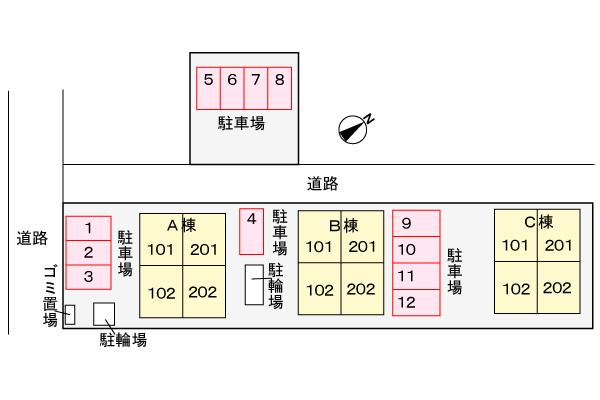 アンソレイユＢ（102） 駐車場
