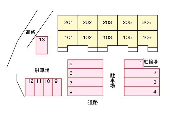 ブルージェイ（106） 駐車場