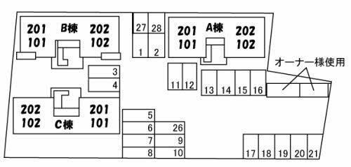 シャーメゾン高栄Ａ棟（202） 駐車場