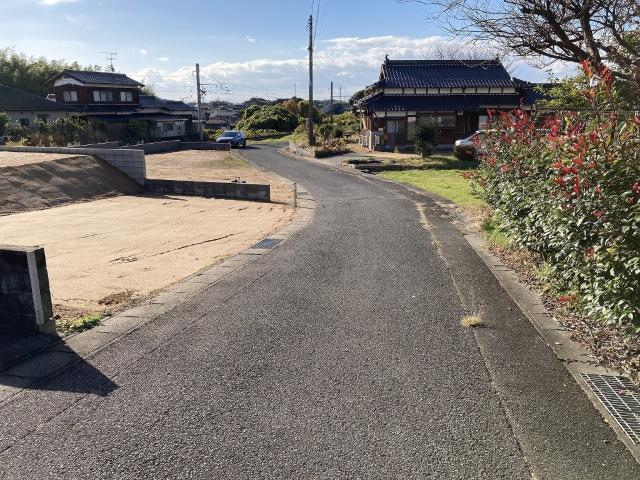 宇部市東岐波土地１号地 前面道路含む現地写真