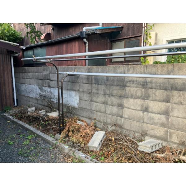 北東側境界ブロック塀