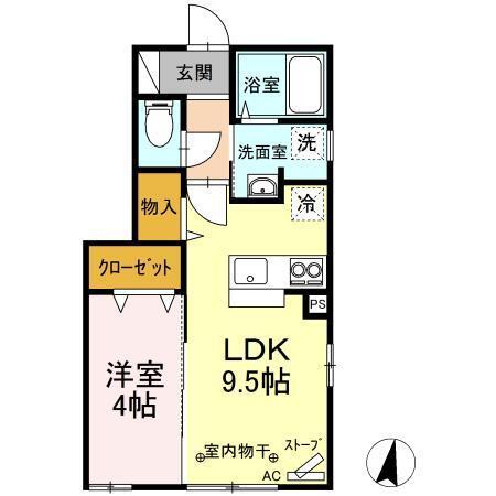 グレイスⅠ（101） 間取り図画像