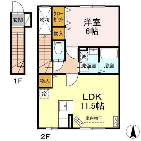 パークサイド早稲田　Ｂ（203） 間取り図画像