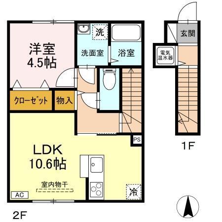 ジーヴォ福村１丁目（201） 間取り図画像