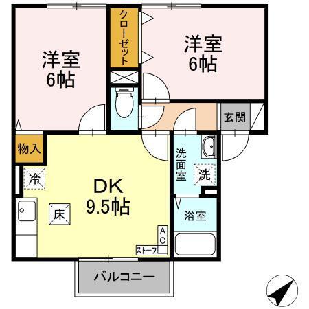 グランバルク　Ｂ（101） 間取り図画像