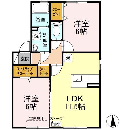 セントグランモア　Ｂ（101） 間取り図画像