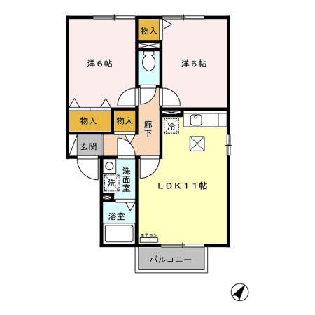 グランバルク　Ａ（105） 間取り図画像