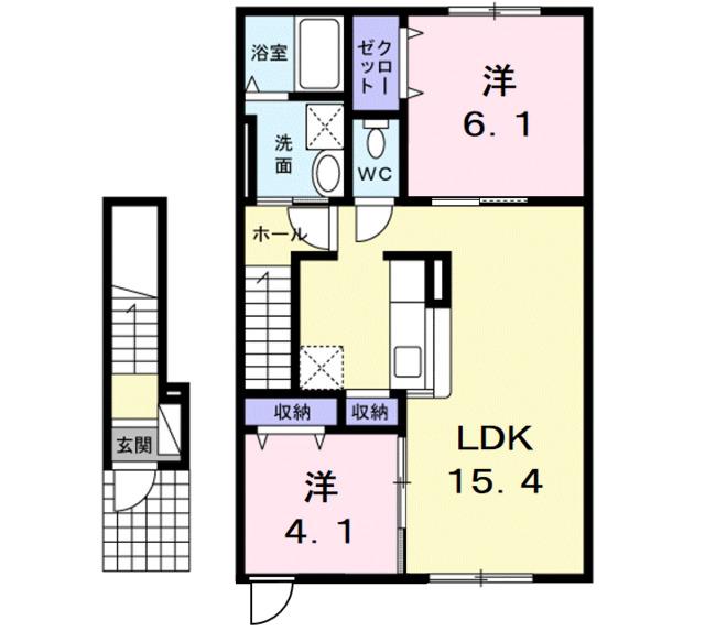 カルフールオリゾンⅡ　Ａ（203） 間取り図画像