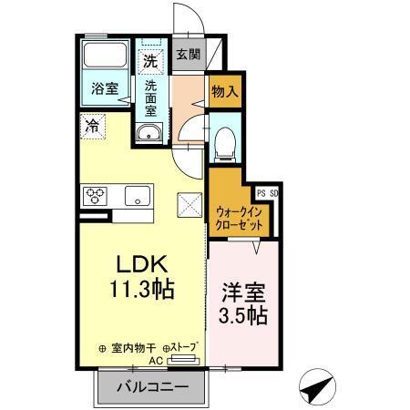 グランディ樋の口（106） 間取り図画像